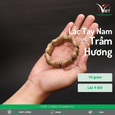 Lắc Tay Nam Trầm Hương Thời Trang, Cá Tính Mạnh Mẽ. - Trầm Thiên Nhiên - Mùi Thơm Mạnh