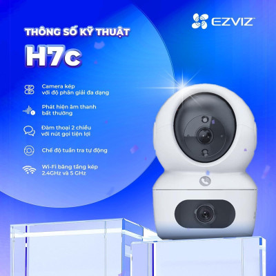 Camera WiFi quay quét có ống kính kép Ezviz H7c Dual 8MP - Hàng Chính Hãng