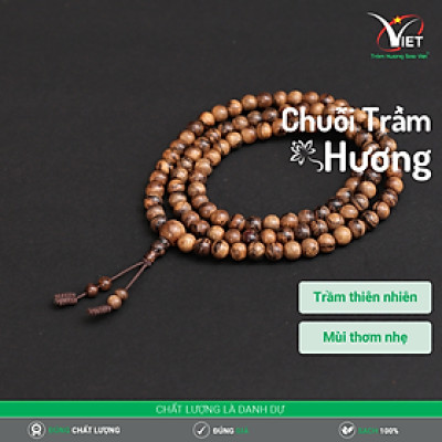 Chuỗi Trầm Hương Thiên Nhiên - Trầm Chìm - 108 Hạt