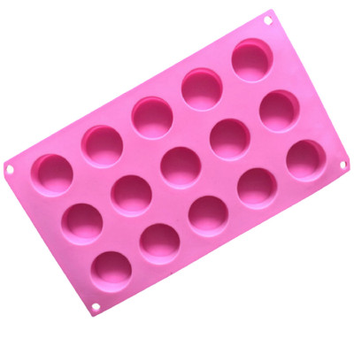 Khuôn silicon làm bánh, rau câu, bánh pudding, mousse 15 hình trụ tròn - Mã số 1016