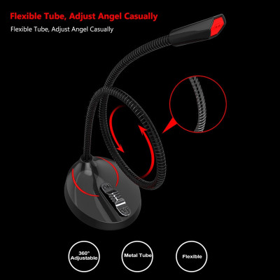 Microphone RGB TSP2012 kết nối USB cho máy tính Micro - hàng nhập khẩu