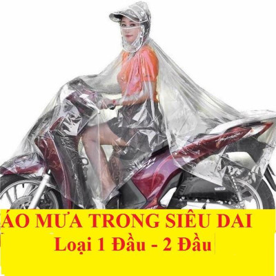 Áo Mưa phản quang Vải Dù { Loại 1} , Áo Mưa 2 Đầu, chống rách có kính che mặt cao cấp