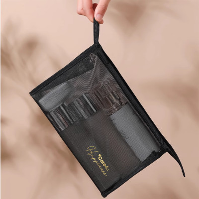 [Tặng mặt nạ Dermal] Túi đựng mỹ phẩm cao cấp tiện lợi Care4u 21.5x8.5x14.5 cm