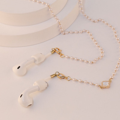 Dây đeo gọng kính dây chuyền vòng cổ ngọc trai đeo mắt kính chống rơi vỡ thất lạc cỏ bốn lá dây đeo airpod sành điệu