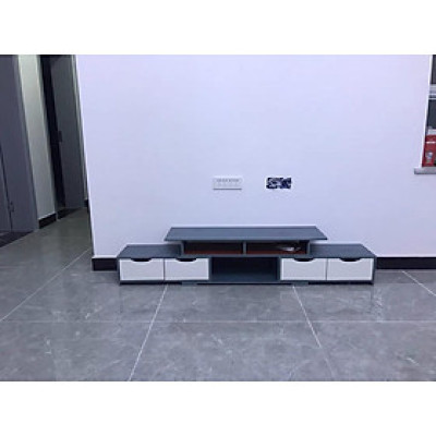 Kệ tivi tùy chỉnh kích thước A1966X (120-190)*30*32cm, Gỗ MDF 12mm phủ melamine chống thấm