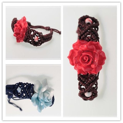 Vòng tay hoa Hồng gốm sứ