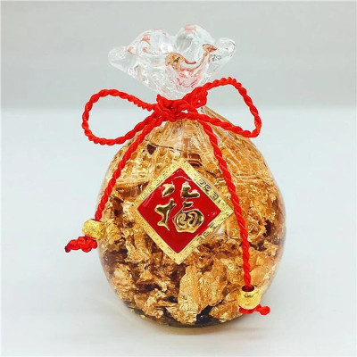 Túi vàng lá Thần Tài phong thủy sung túc tài lộc trang trí  - Hàng chính hãng