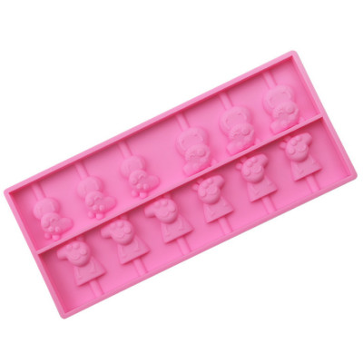 Khuôn silicon làm rau câu, kẹo dẻo, socola 12 heo con Cute Peppa - Mã số 1038