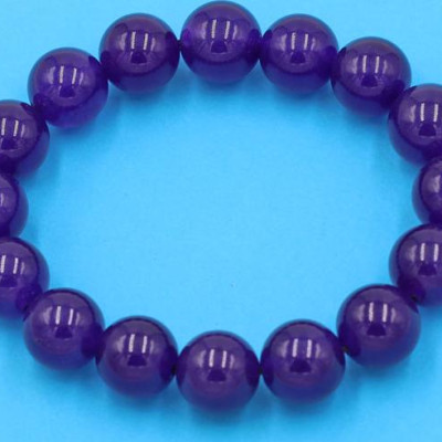 Chuỗi đeo tay - thạch anh tím 12 ly 16 hạt - hợp mệnh Hỏa, mệnh Thổ