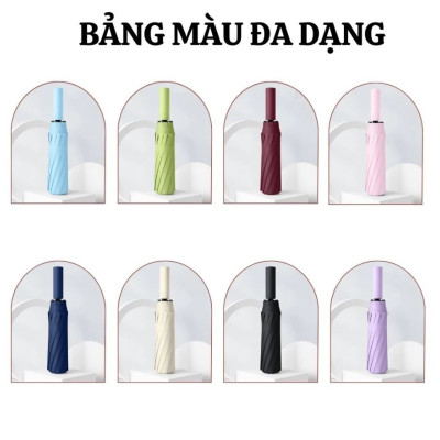 Dù Bấm Tự Động Che Nắng Mưa 12 Nan Kép Chống Thấm Nước Chống Tia UV Nhỏ Gọn Tiện Lợi