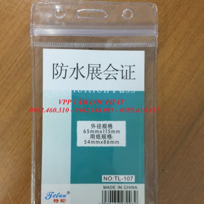 SỈ 50 BỘ THẺ ĐEO NHÂN VIÊN 107 (DỌC, KT 65*115mm) + dây đeo thẻ lụa móc nhựa (LOẠI ĐẸP)