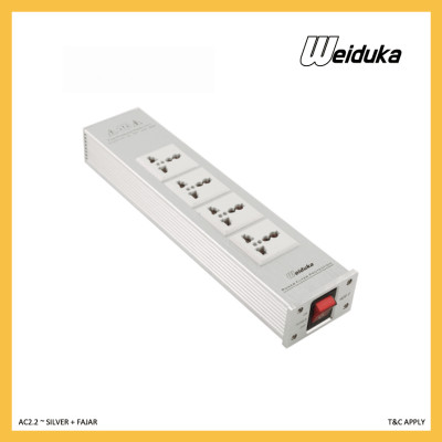 Quà Tặng Kèm - Bộ lọc nguồn điện sạch cao cấp AUDIO WEI.DUK.A AC2.2 - Ổ cắm lọc nguồn điện cho dàn âm thanh Wei.duka AC 2.2. Hifi Weid.uka AC2.2 Audio Noise AC Power Conditioner Power Filter Power Purifier Surge Protection - Hàng Chính Hãng