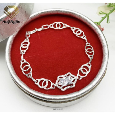 Lắc tay bạc 925 Huệ Ngân - Hình học RYB140106