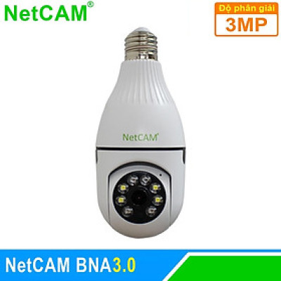 Camera IP WiFi Giám Sát An Ninh NetCAM BNA3.0, Quay quét 360 độ, Độ phân giải 3.0MP, Theo dõi hoạt động trên App ICSEE - Hàng chính hãng