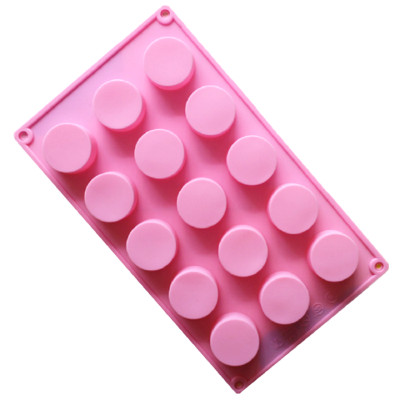 Khuôn silicon làm bánh, rau câu, bánh pudding, mousse 15 hình trụ tròn - Mã số 1016