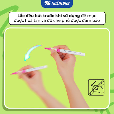 Acrylic Markers Bút sơn/ Bút lông 12/24/36 màu ThiênLong Colokit - Màu sắc tươi sáng, Mượt tay đều màu
