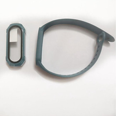 Dây Silicon và Ốp kính cường lực bảo vệ cho đồng hồ Xiaomi Miband 6
