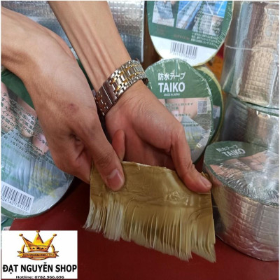 (Dài 10m, Rộng 5cm) Băng Keo, Keo Dán Chống Thấm, Chống Dột Taiko Nhật Bản Băng Keo Chống Thấm Dột,Vá Chám Vết Nứt Trần Sàn Nhà Taikomi Japan Băng keo chống thấm TAIKO Nhật Bản chắc chắn, chống thấm dột, dán tường, dán mái tôn, máng xối, lô gia