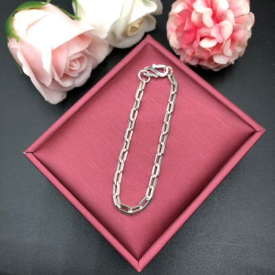 Lắc Tay Bé Yêu Bạc Ta Kiểu Móc Xích Đơn Giản Bạc Hiểu Minh LTE022A