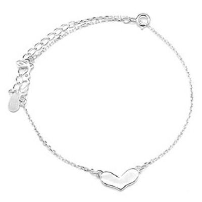 Lắc Chân Nữ Bạc Hiểu Minh LC213 trái tim