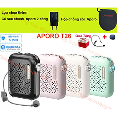 Loa Máy Trợ Giảng Aporo T26 2.4G Type C Sạc Nhanh - Bảo Hành 1 Năm -Hàng Chính Hãng - Quà Tặng Mic có Dây 