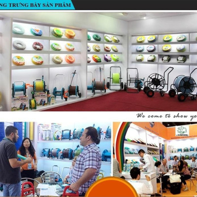 Vòi nước vòi phun nước rửa xe tưới cây tăng áp thông minh đầu đồng 206701-3 (vàng dài)