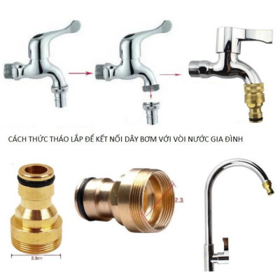 Bộ dây vòi xịt nước rửa xe, tưới cây . tăng áp 3 lần, loại 3m, 5m 206236Eđầu đồng, cút+ tặng túi đựng bút