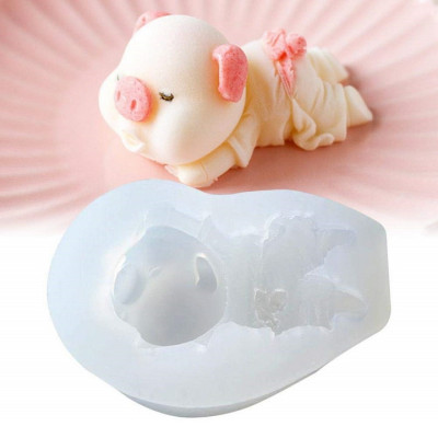 Khuôn silicon làm bánh bao, bánh trôi nước, rau câu, socola, làm kem heo con tắm tiên – Loại 7 cm - Mã số 1014