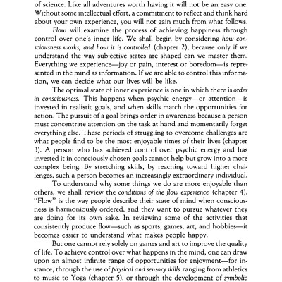 Flow: The Psychology of Optimal Experience