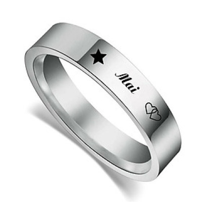 Nhẫn khắc tên riêng theo yêu cầu Titan không gỉ, điền tên cần khắc ở phần thêm ghi chú