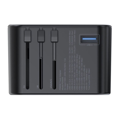 Củ sạc Choetech PD5009 du lịch đa năng công suất cao 65W (2 USB C+ 1 USB A) (Hàng chính hãng)