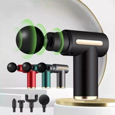 Máy massage cầm tay cổ vai gáy 4 đầu 6 chế độ, Máy đấm lưng rung mát xa giúp giãn cơ bắp đùi chân toàn thân