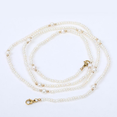 Dây chuyền hạt cườm nhỏ phụ kiện kính đeo cổ dây đeo mũ dây đeo airpod khẩu trang retro cổ điển