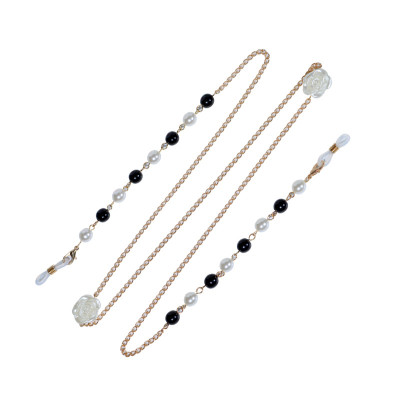 Chuỗi dây đeo kính ngọc trai sáng tạo hoa hồng dây buộc khẩu trang chống mất chuỗi treo cổ vòng cổ thời trang tiện lợi