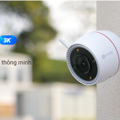 Camera Wifi EZVIZ H3C 5MP 3K  Có Màu Ban Đêm, Đèn Cảnh Báo - Hàng Chính Hãng
