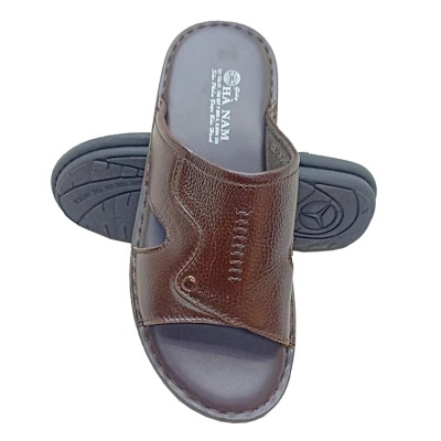 Dép Nam Quai Ngang Da Bò Thật TiTi ĐÔ Cao Cấp DN244d