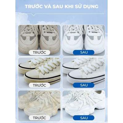 Chai Xịt Tạo Bọt Tuyết Làm Sạch Giày Dép SNOKER 300ml Giặt Giày Khô, Làm Sạch