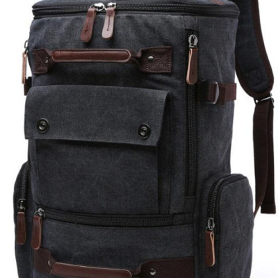 Balo Nam Thời Trang Du Lịch Cỡ Lớn Vải Bố Canvas Bền Chắc Phong Cách mới Dành Cho Đi Học, Dã Ngoại, Đi Phượt, Đựng Laptop (14-17")