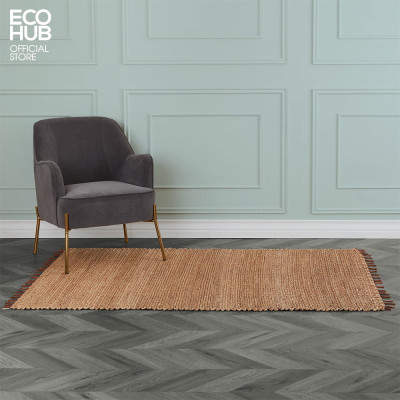 Thảm lục bình hình chữ nhật ECOHUB decor, trang trí phòng khách 