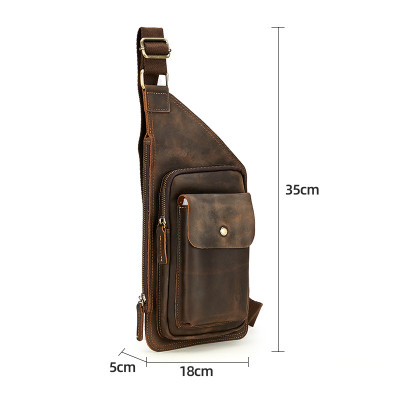 Túi đeo chéo nam DA BÒ THẬT – BEE GEE DCN9400