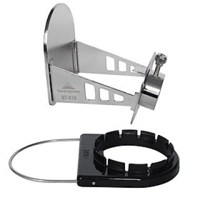 Phụ Kiện Tấm Hàn Có Giá Đỡ Gắn Súng Phun Lửa Bằng Thép Không Gỉ Chống Cháy Pudding Bbq Campingmoon