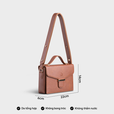 Túi Lata ( Thời trang nữ đi chơi size 22 - Túi đeo chéo da HN109 )