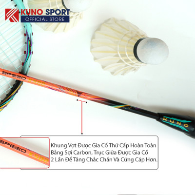 Vợt Cầu Lông 4U KUNO Speed K502 Carbon Chính Hãng, Chuyên Tấn Công Phiên Bản Nâng Cấp Mới, Được Lựa Chọn Mức Căng 1 Cây