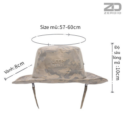 Mũ Tai Bèo Jeep, Nón Vành Nam Nữ Phong Cách Lính Mỹ BK80