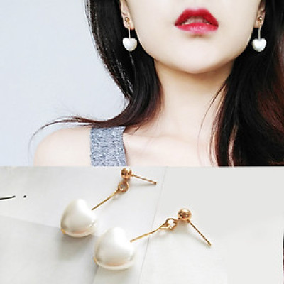 Bông tai trái tim abs đơn giản sang chảnh