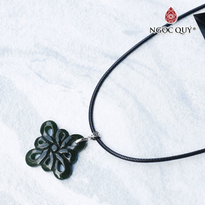 Mặt dây chuyền kết đồng tâm ngọc bích mệnh hỏa, mộc - Ngọc Quý Gemstones