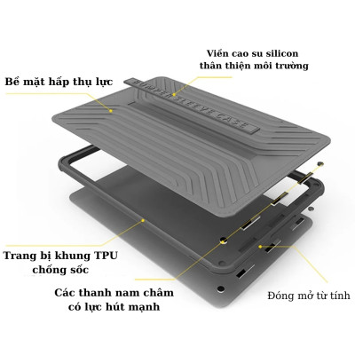 Túi Bảo Vệ Laptop, đệm Chống Sốc Laptop, túi chống sốc chống thấm nước chống va đập size 13.6 inch / 14.2 inch WIWU DEFENDER Sleeve Pro - Hàng nhập khẩu