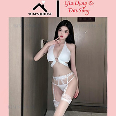 Tặng Kèm Tất Trắng - Cosplay Nữ Chiến Binh,Set Đồ Lót Nữ Gợi Cảm Kèm Đai Kẹp Tất Vớ Quyến Rũ Và Áo Corset Tôn Dáng C020