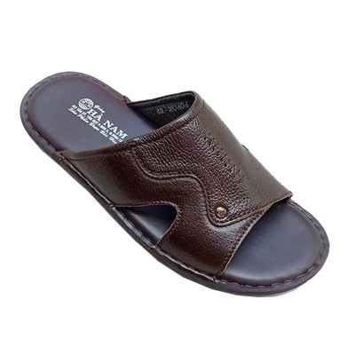 Dép Nam Quai Ngang Da Bò Thật TiTi ĐÔ Cao Cấp DN244d