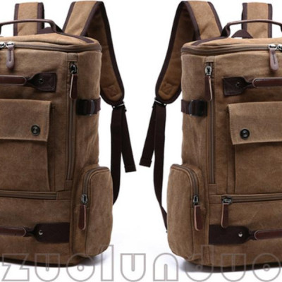 Balo Nam Thời Trang Du Lịch Cỡ Lớn Vải Bố Canvas Bền Chắc Phong Cách mới Dành Cho Đi Học, Dã Ngoại, Đi Phượt, Đựng Laptop (14-17")